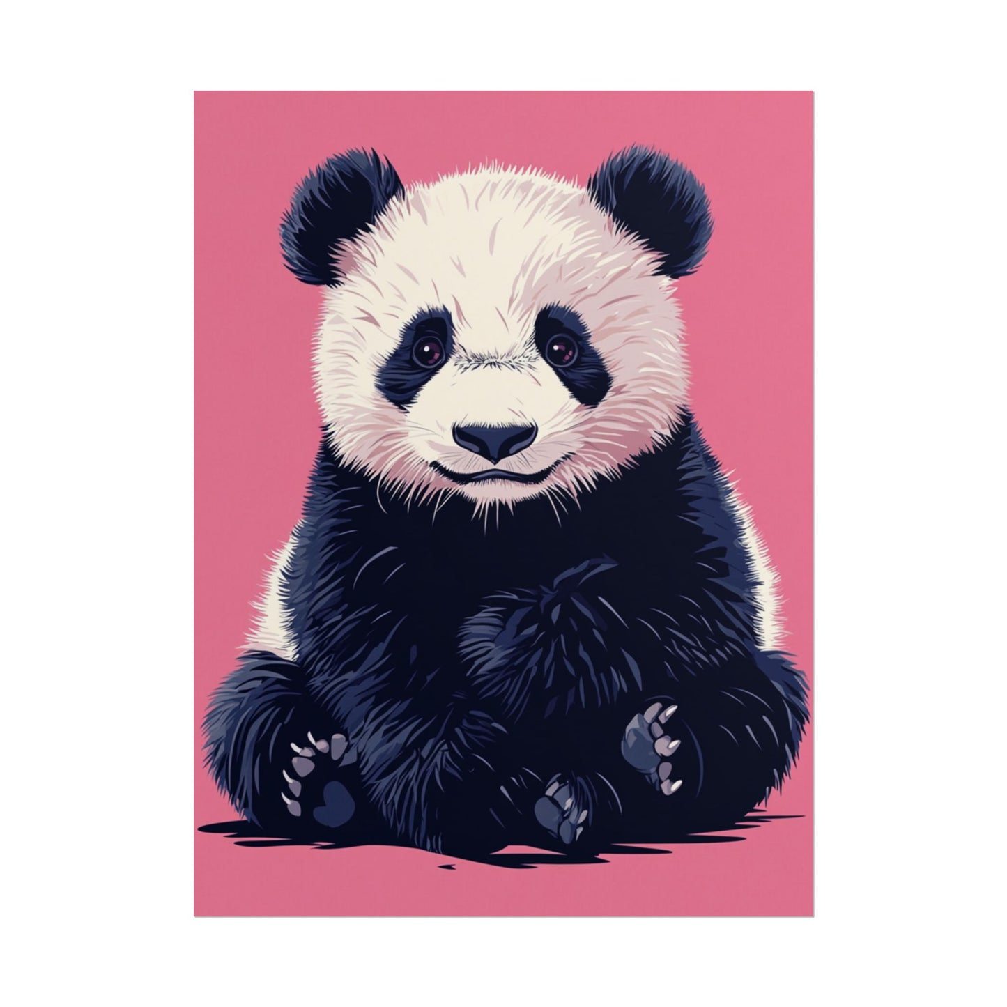 Adorable Panda Bliss - Abstract Art Print