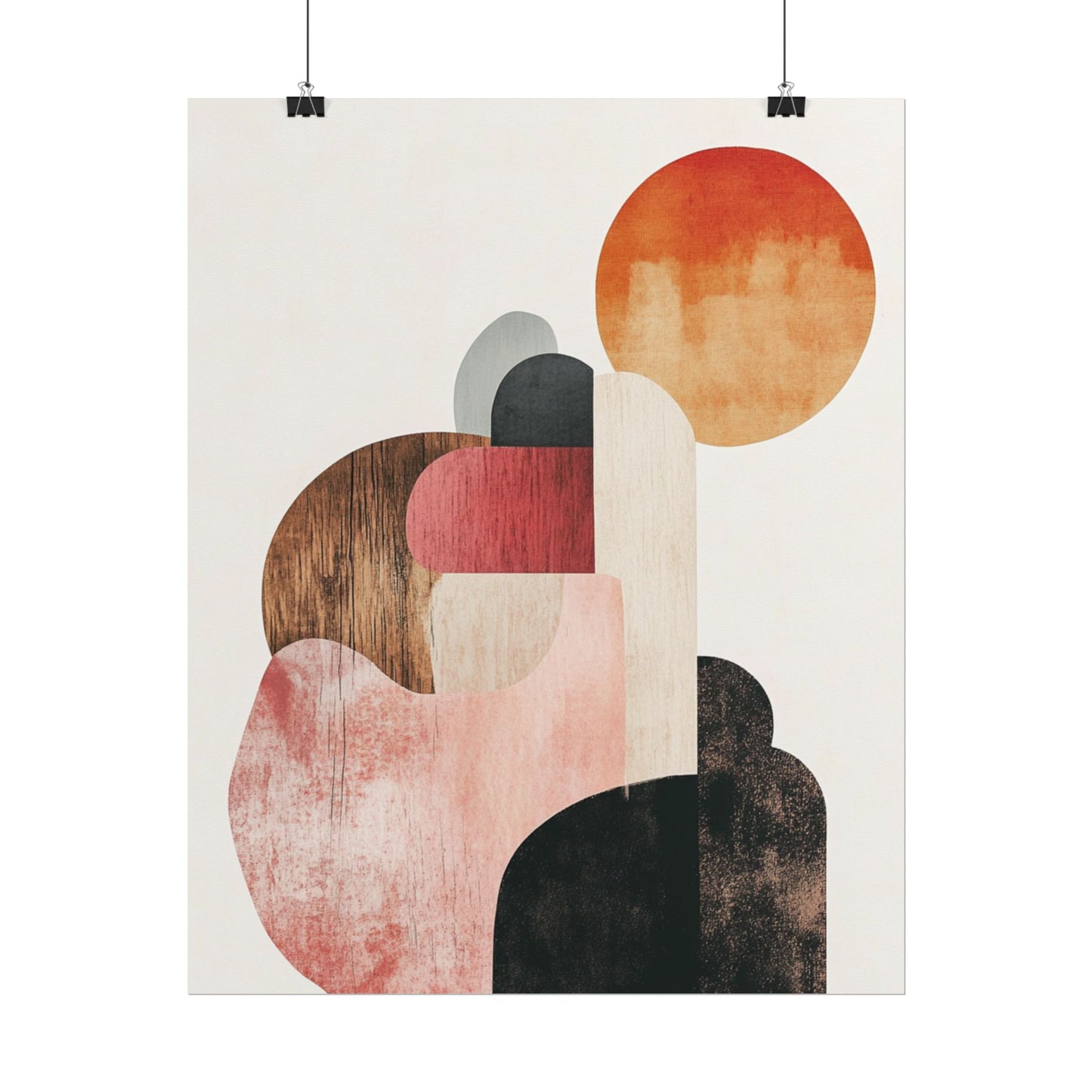 Sunrise Over Form - Abstract Geometric Art Print