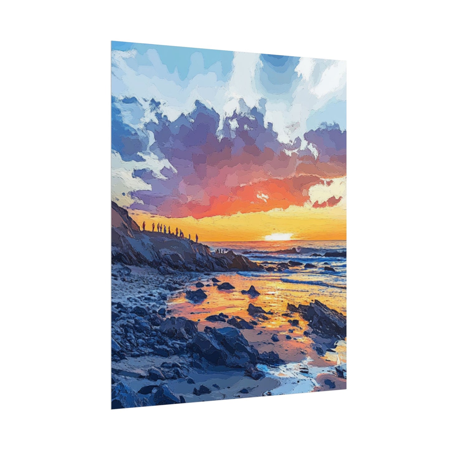 Coastal Sunset - Abstract Seascape Art Print