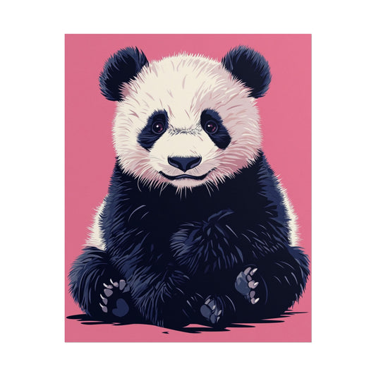 Adorable Panda Bliss - Abstract Art Print