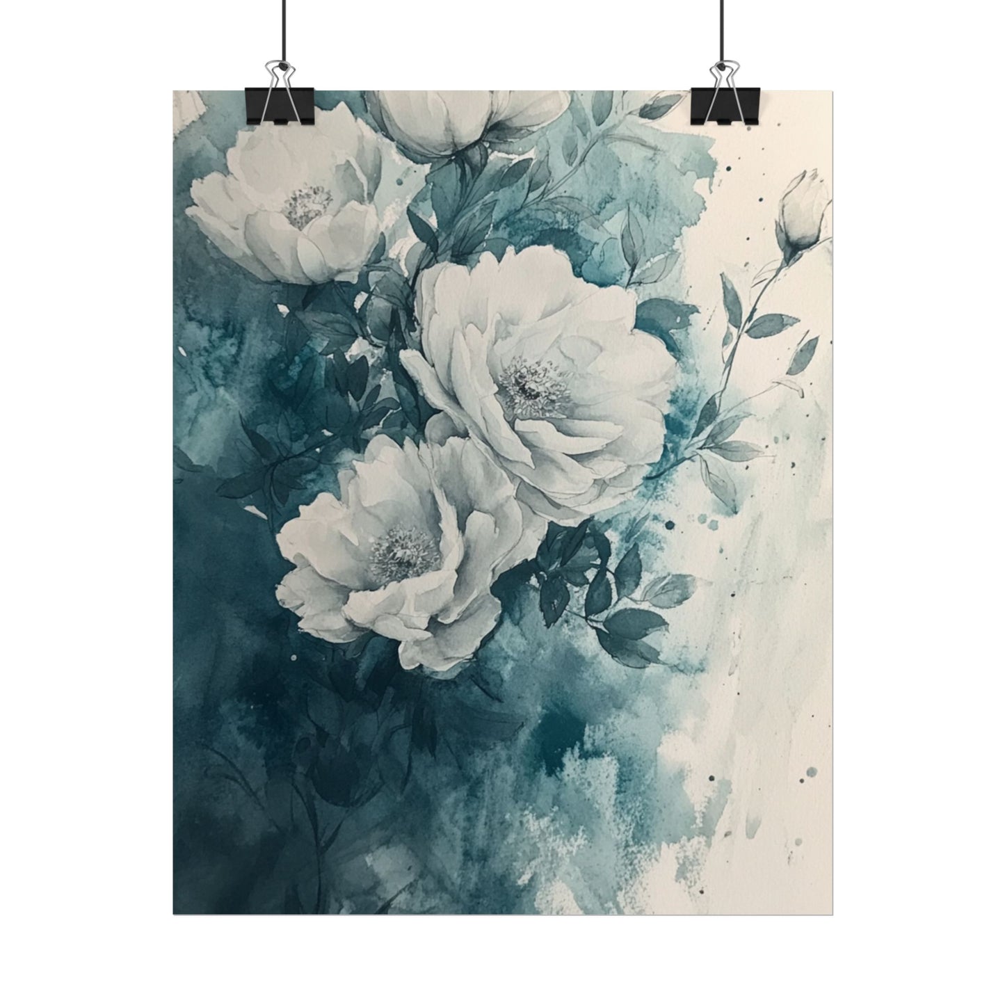 Serenity in Bloom - Abstract Floral Watercolour Art