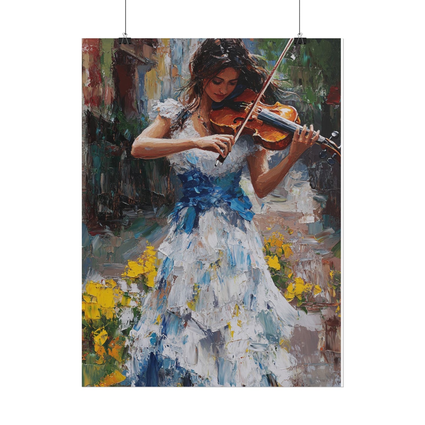 Melody in Motion - Impressionist Violinist Art Print