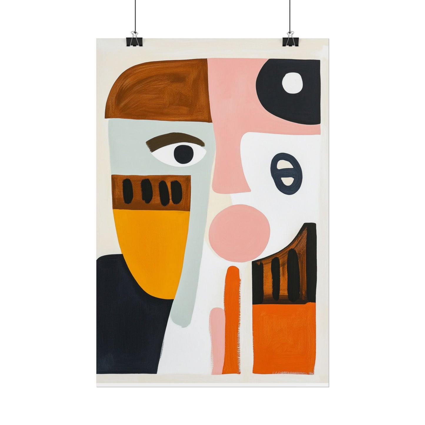 Modern Faces - Geometric Abstract Art Print