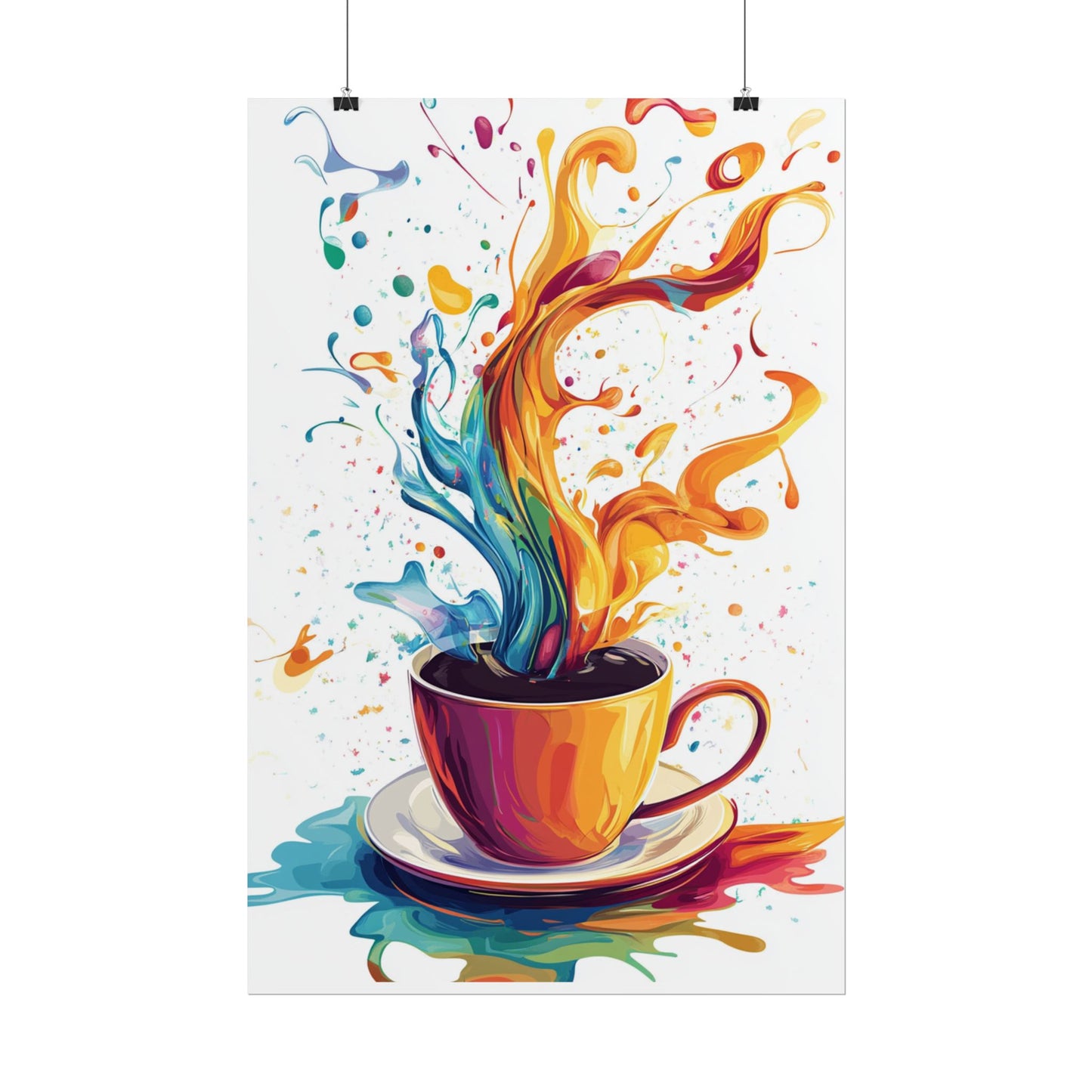 Vibrant Energy - Abstract Coffee Splash Art Print