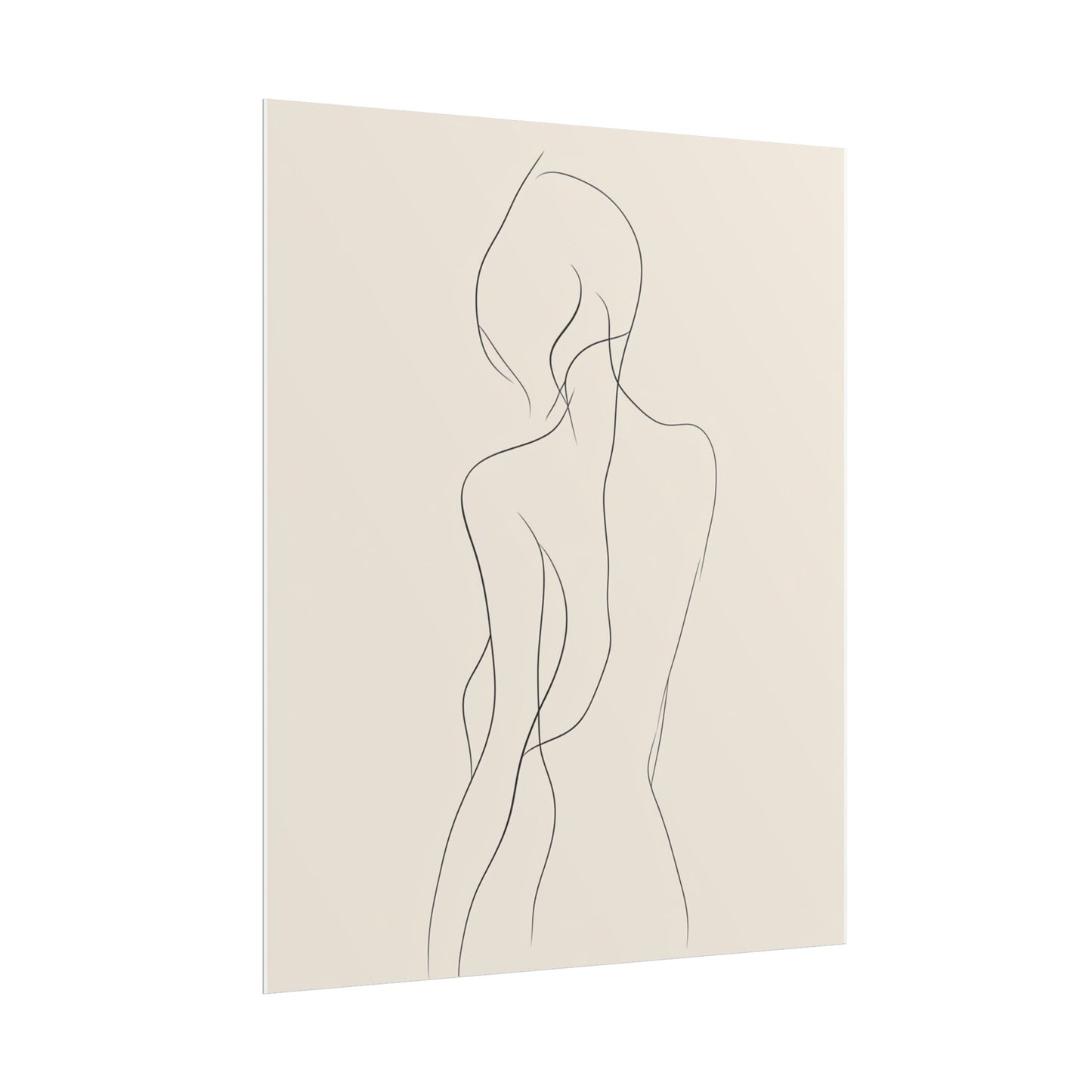 Elegant Minimalist Line Art of a Woman's Silhouette