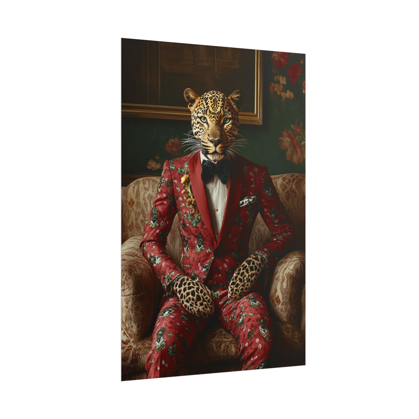 Dapper Leopard - Abstract Portrait of Elegance