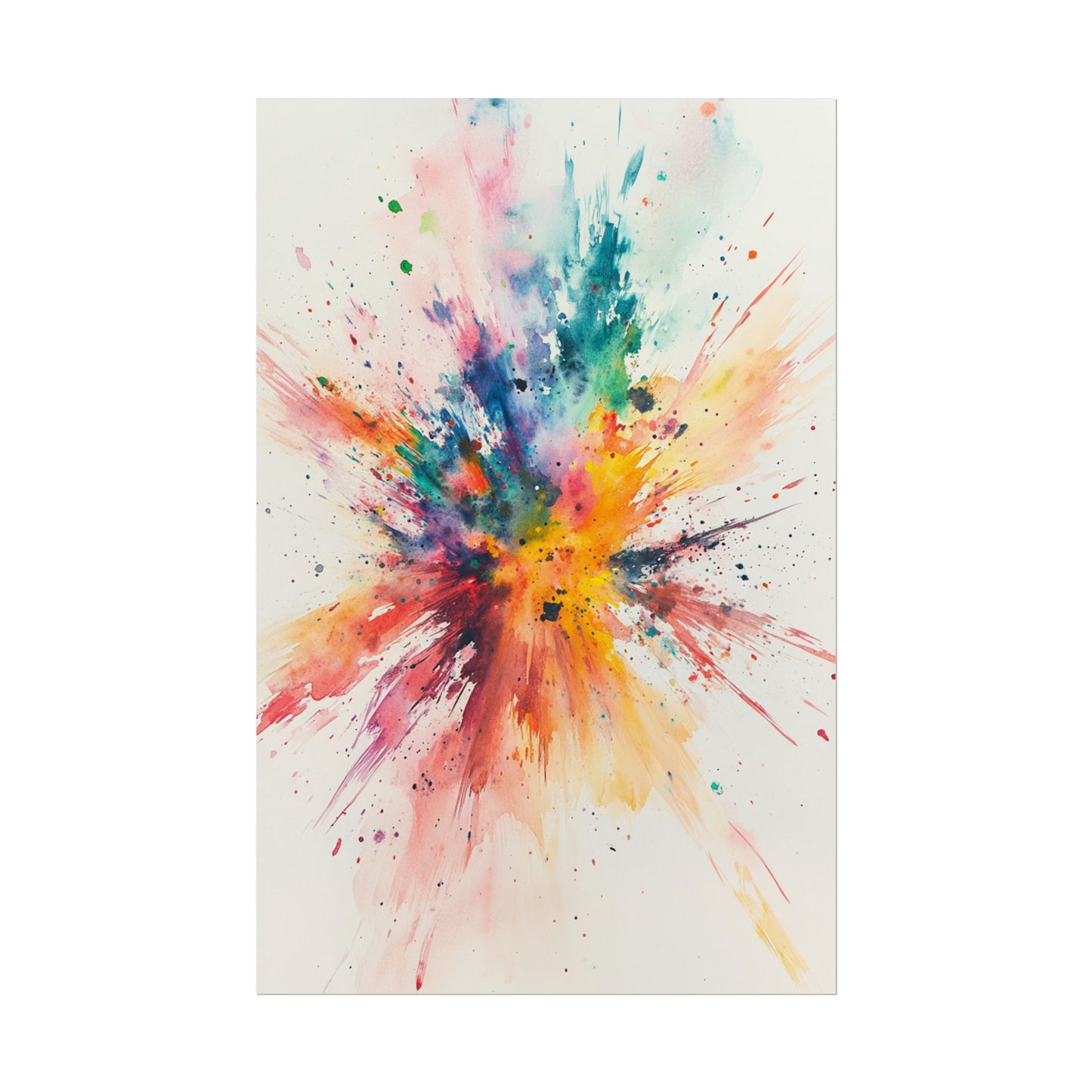 Explosion of Colour - Dynamic Abstract Watercolour Art