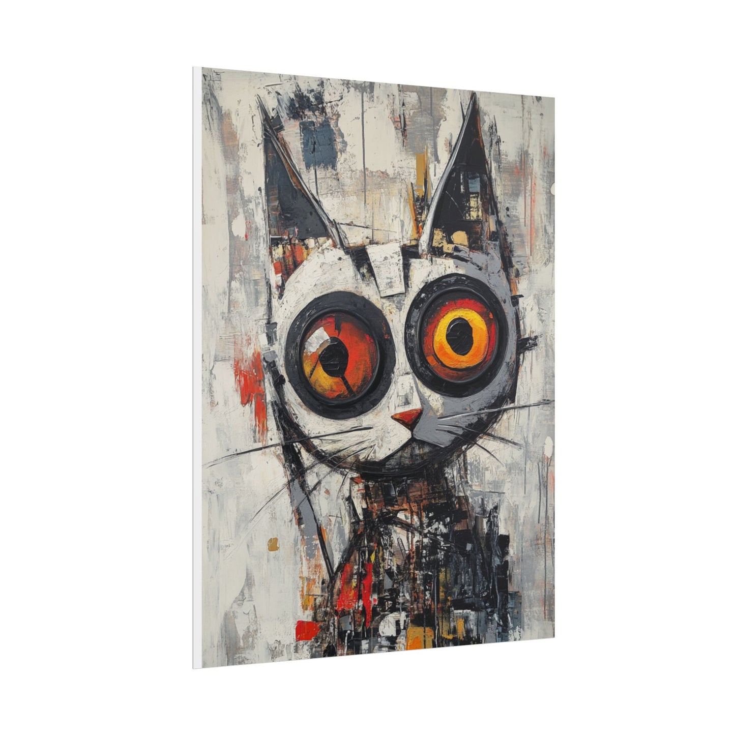 Whimsical Feline - Abstract Cat Art Print