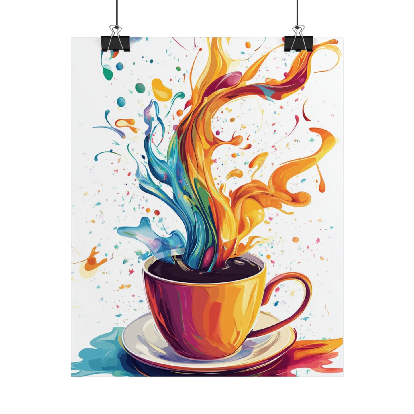 Vibrant Energy - Abstract Coffee Splash Art Print