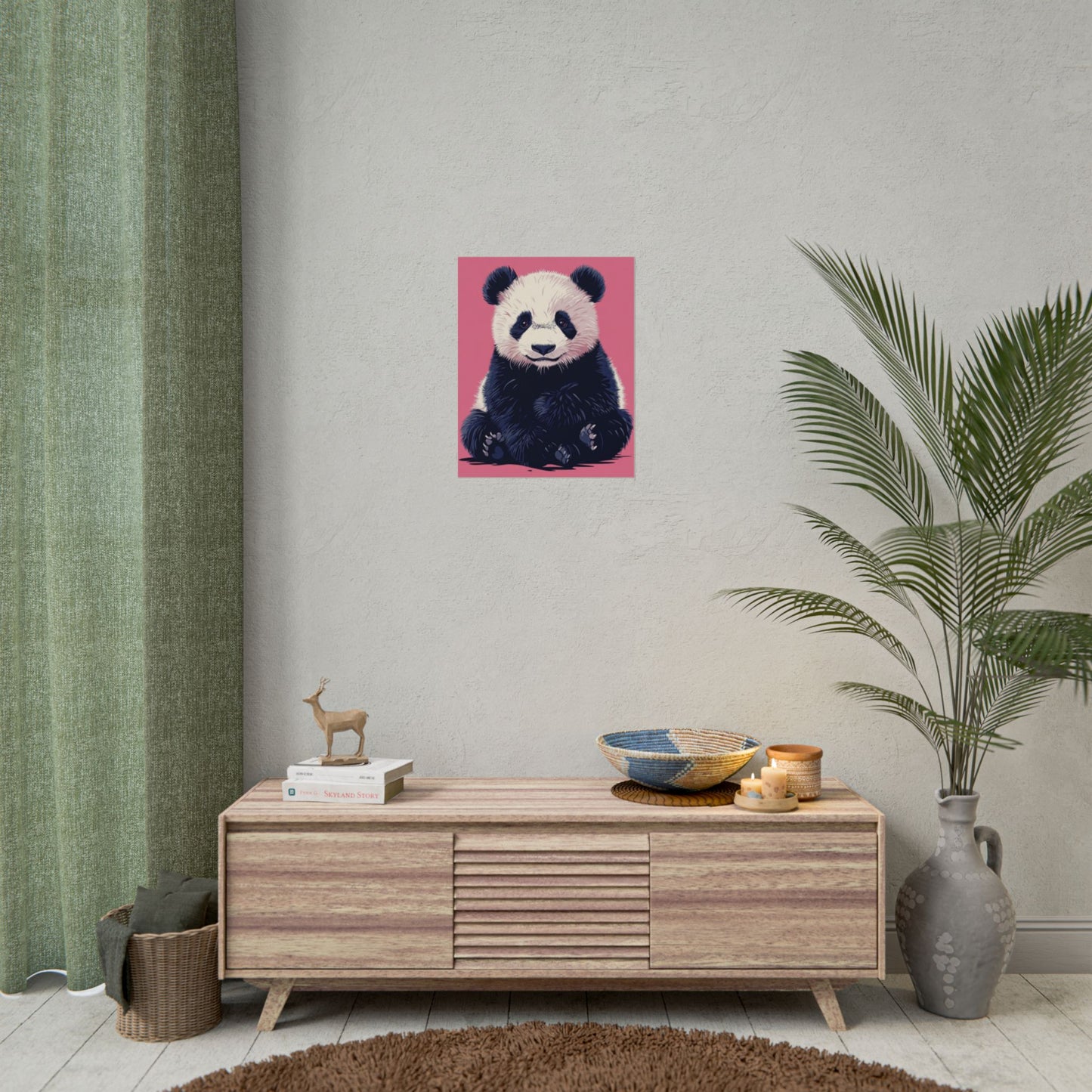 Adorable Panda Bliss - Abstract Art Print