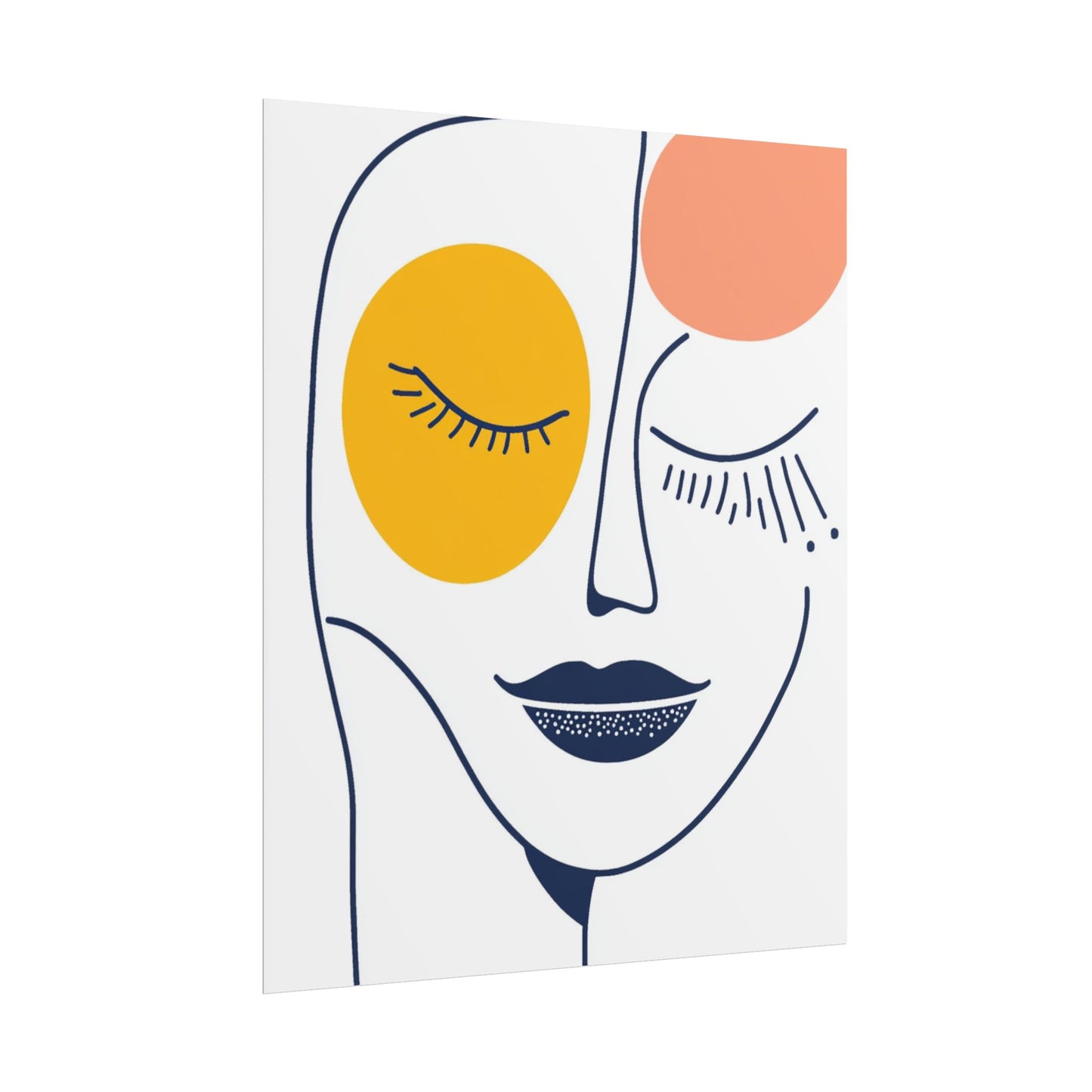 Serenity in Line - Minimalist Abstract Portrait Art Print