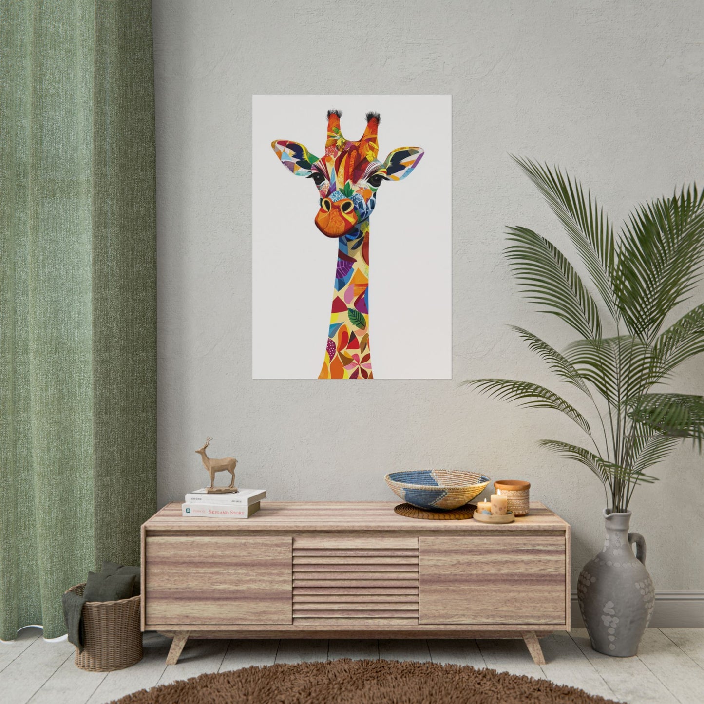 Vibrant Giraffe - Abstract Animal Art Print