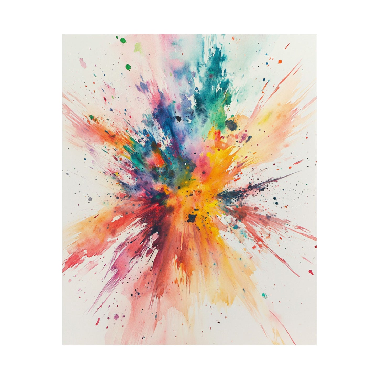 Explosion of Colour - Dynamic Abstract Watercolour Art