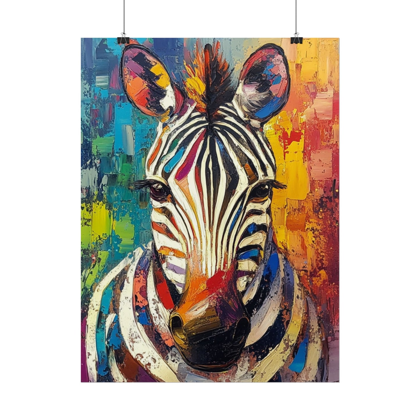 Colourful Zebra - Abstract Wildlife Art Print