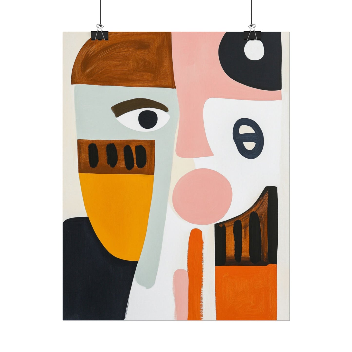 Modern Faces - Geometric Abstract Art Print