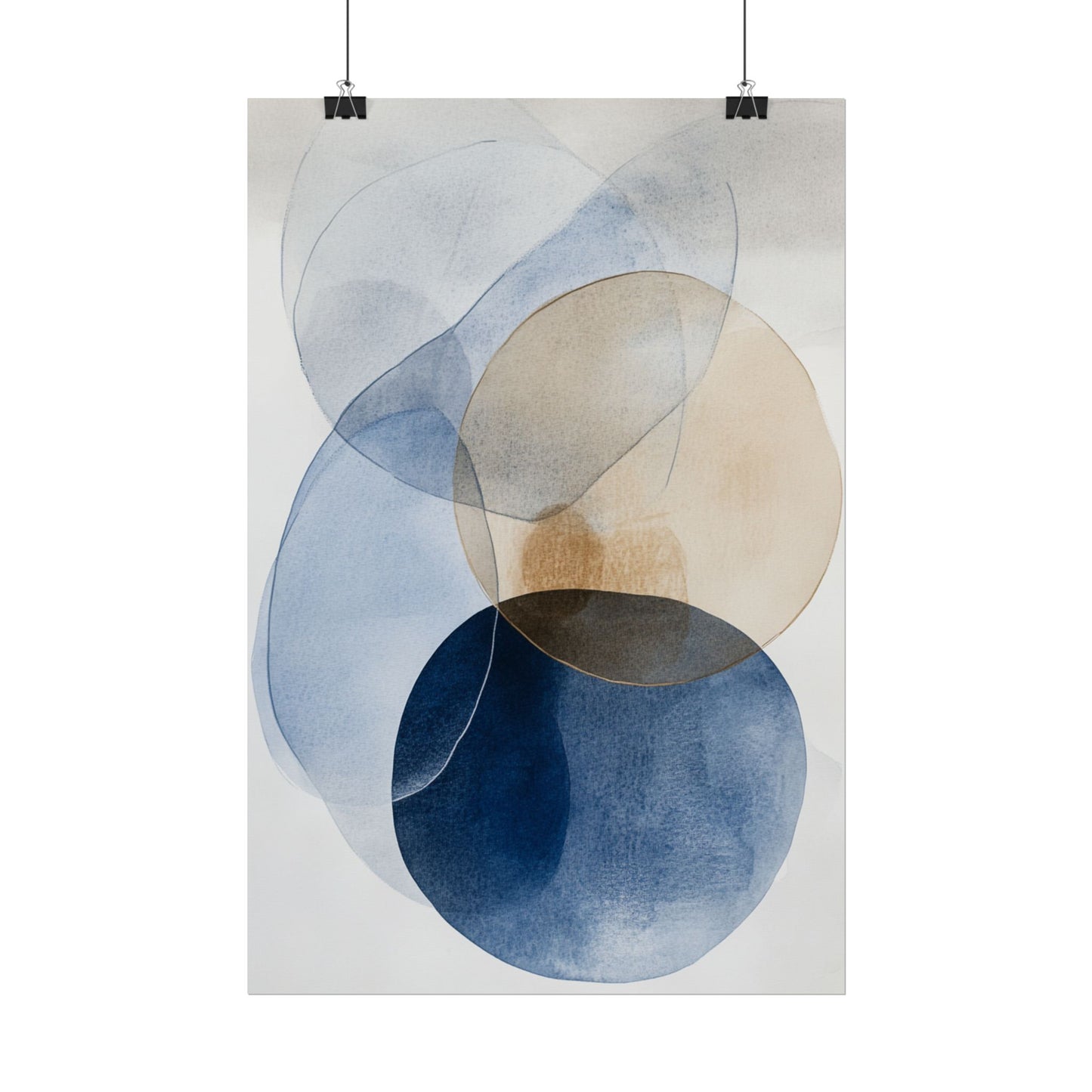 Harmony in Overlap - Abstract Watercolour Circles