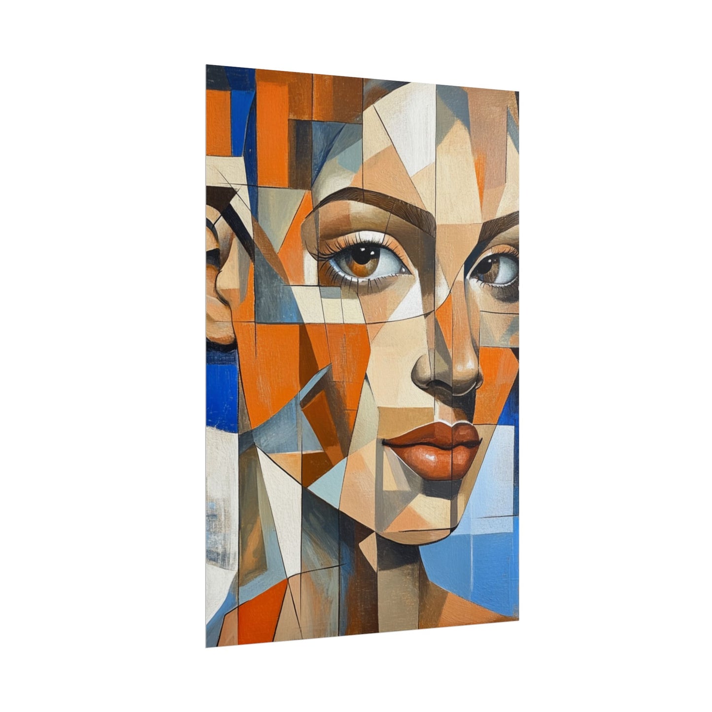 Geometric Harmony - Abstract Portrait Art Print