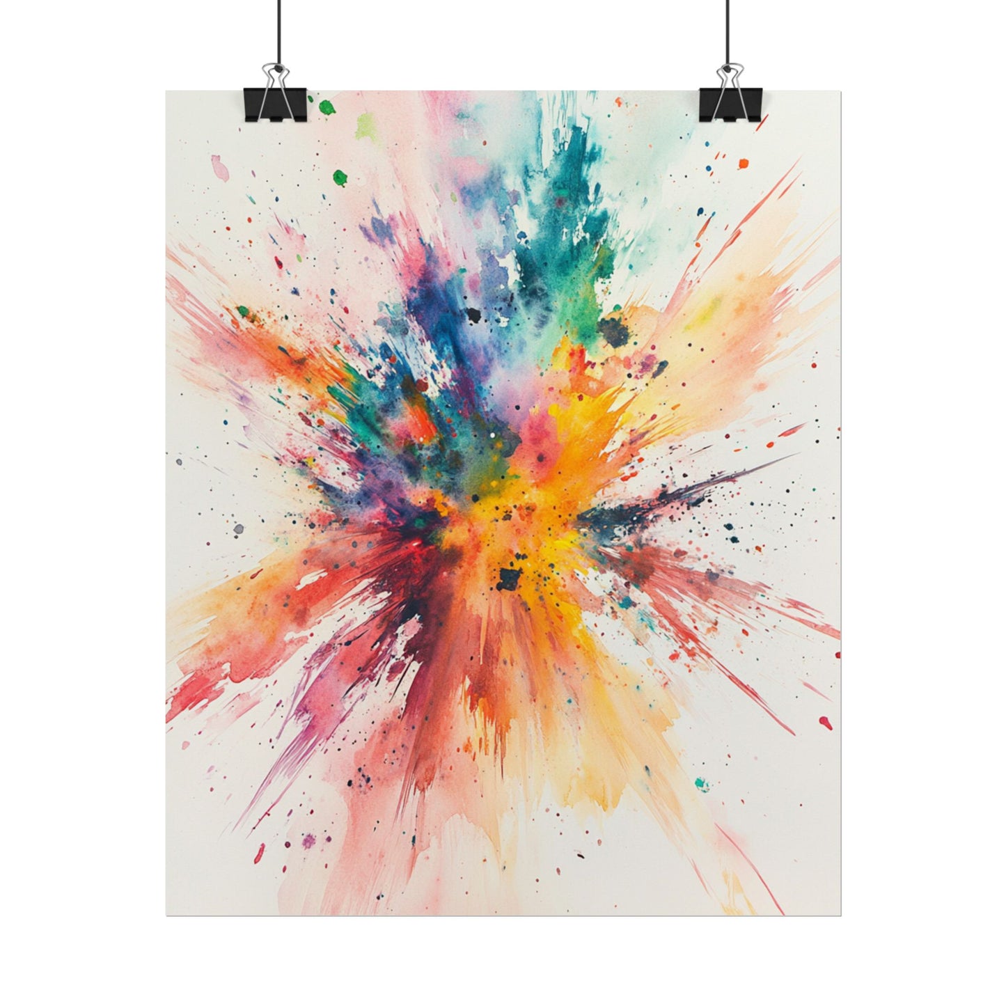 Explosion of Colour - Dynamic Abstract Watercolour Art