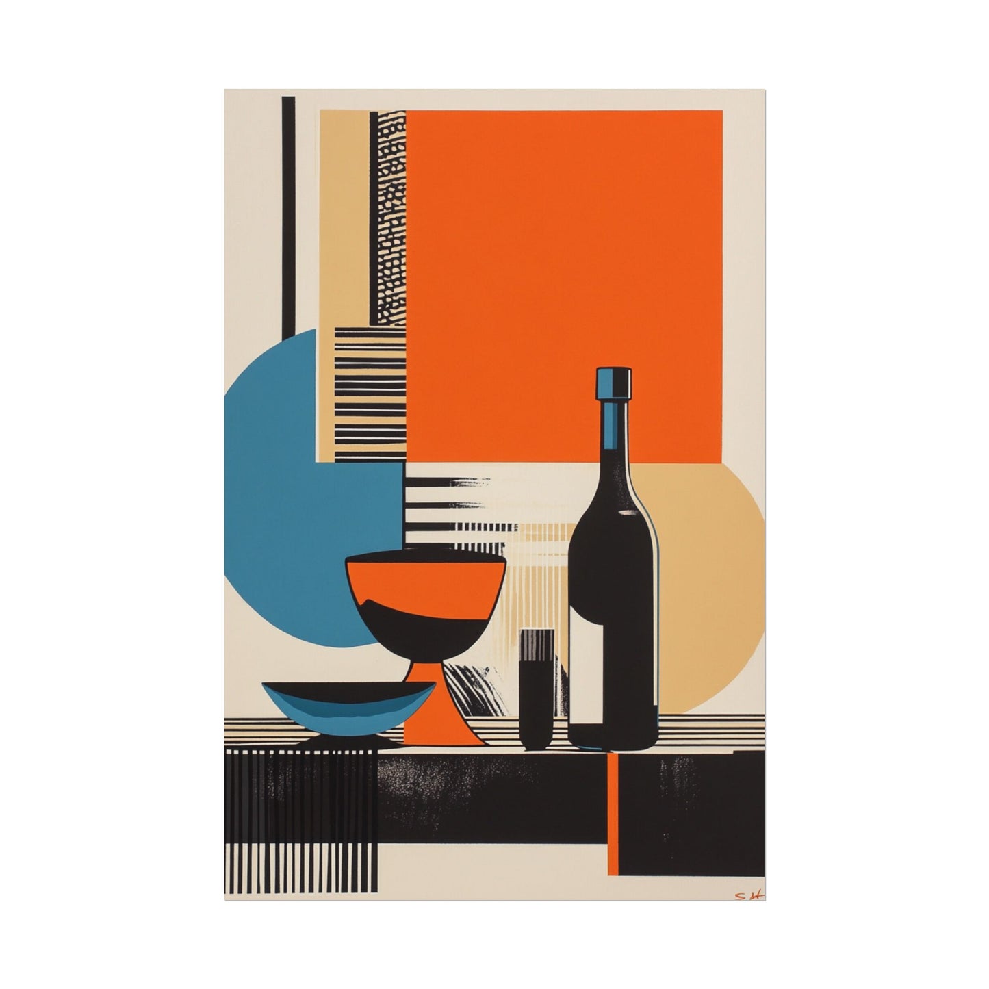 Modernist Still Life - Abstract Geometric Art Print