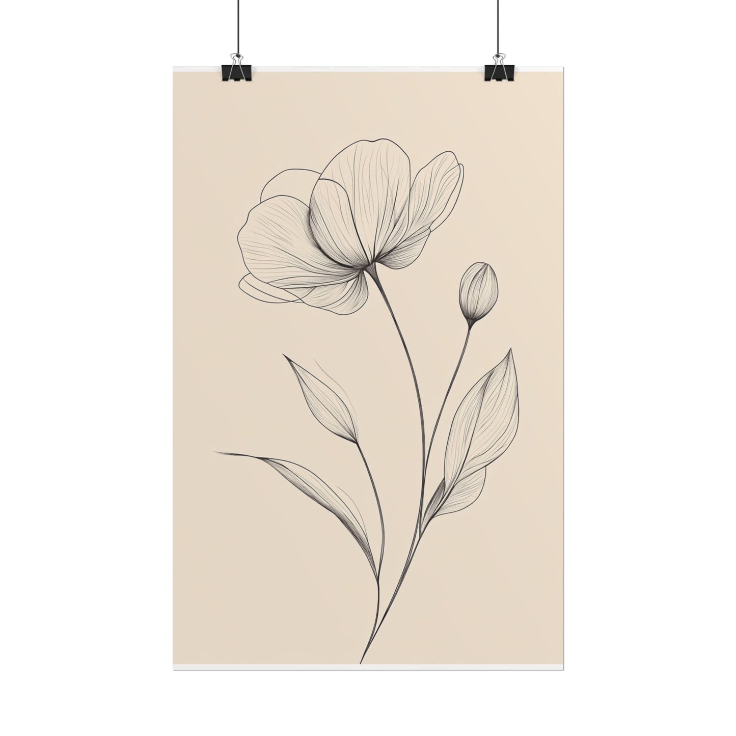 Elegant Bloom - Minimalist Floral Line Art