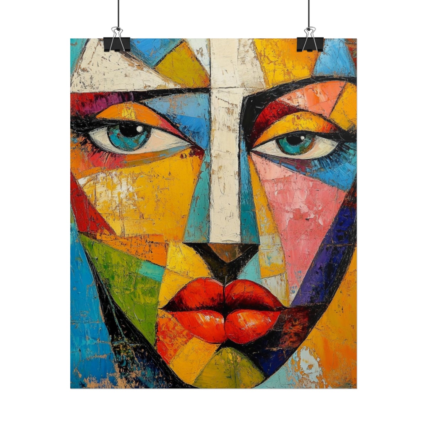 Vibrant Reflections - Abstract Face Art Print