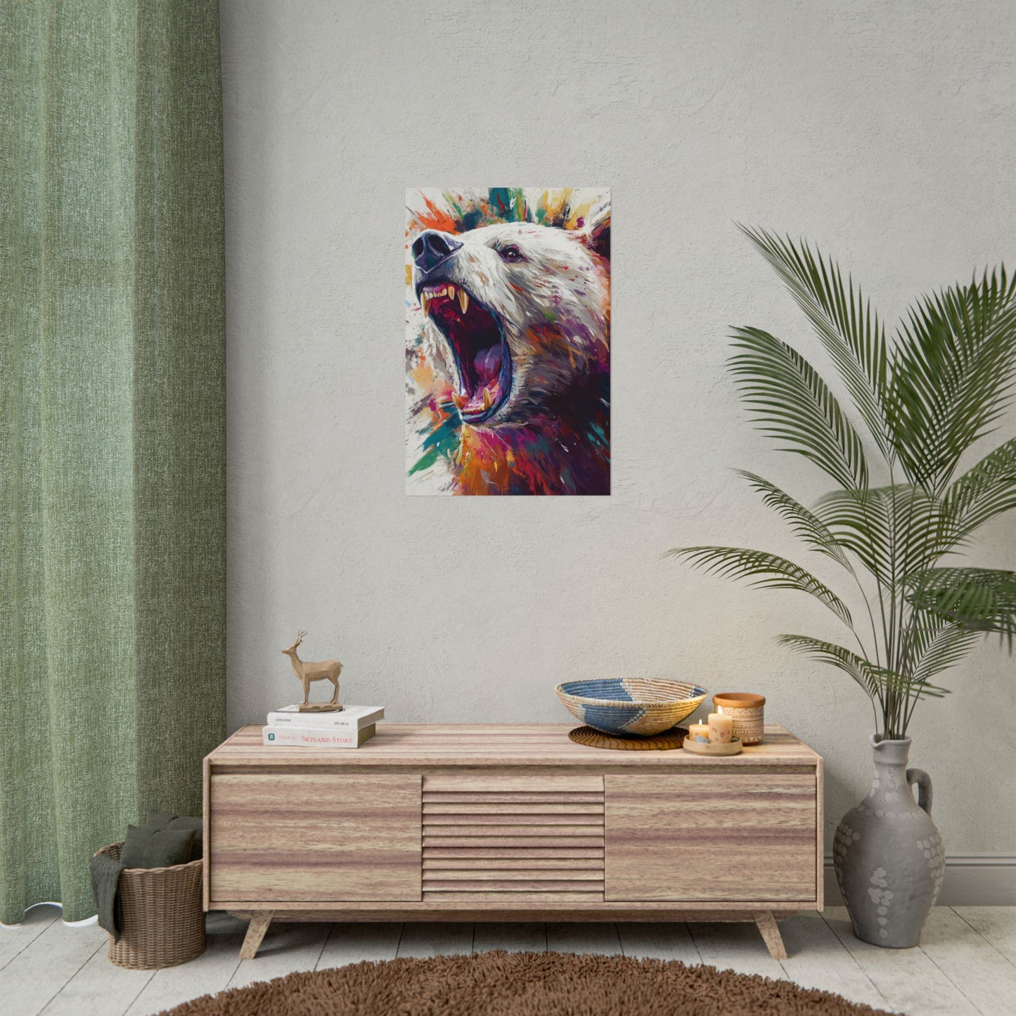 Roar of the Wild - Abstract Bear Art Print