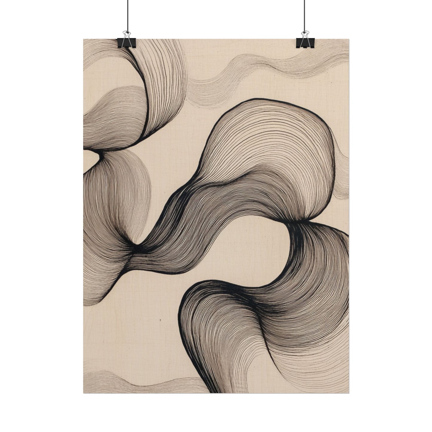 Flowing Lines - Minimalist Abstract Art Print