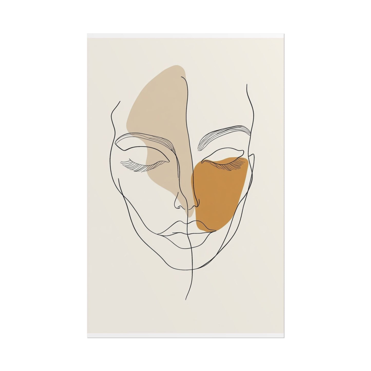 Serenity in Lines - Abstract Minimalist Portrait