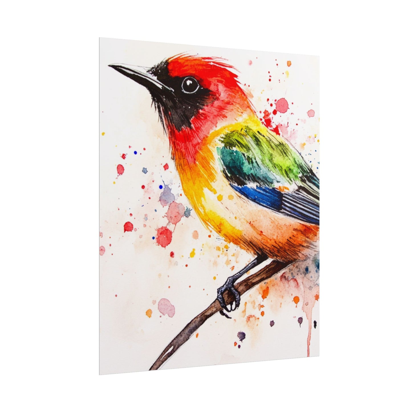 Vibrant Melody - Abstract Watercolour Bird Art