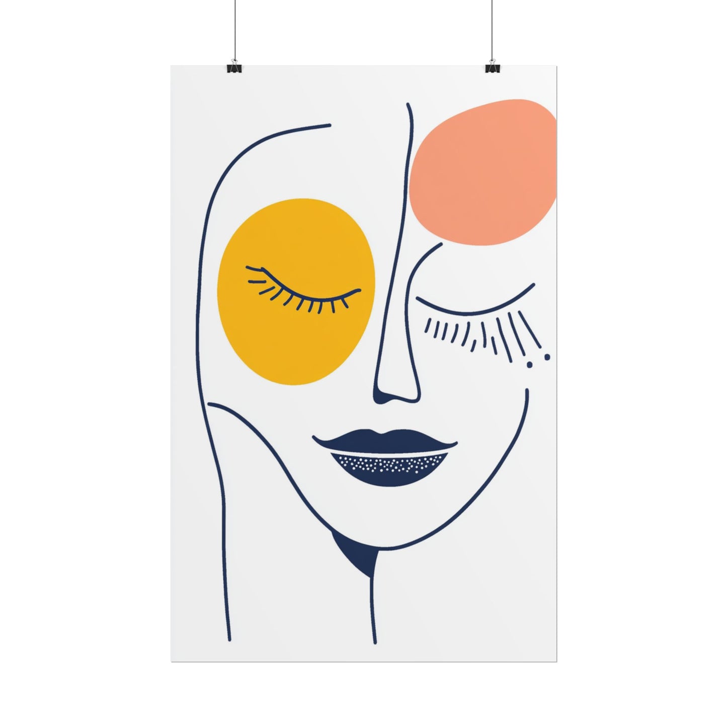 Serenity in Line - Minimalist Abstract Portrait Art Print