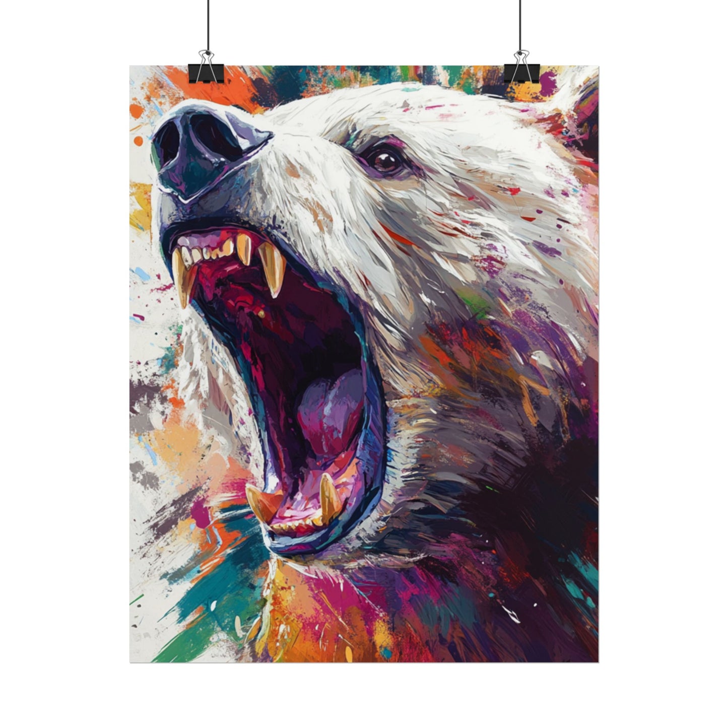 Roar of the Wild - Abstract Bear Art Print