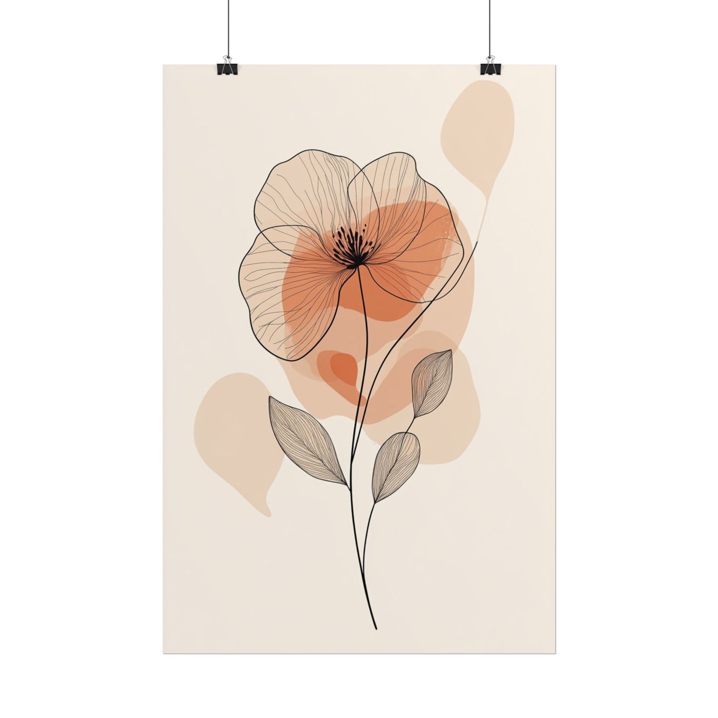 Elegant Bloom - Minimalist Floral Abstract Art