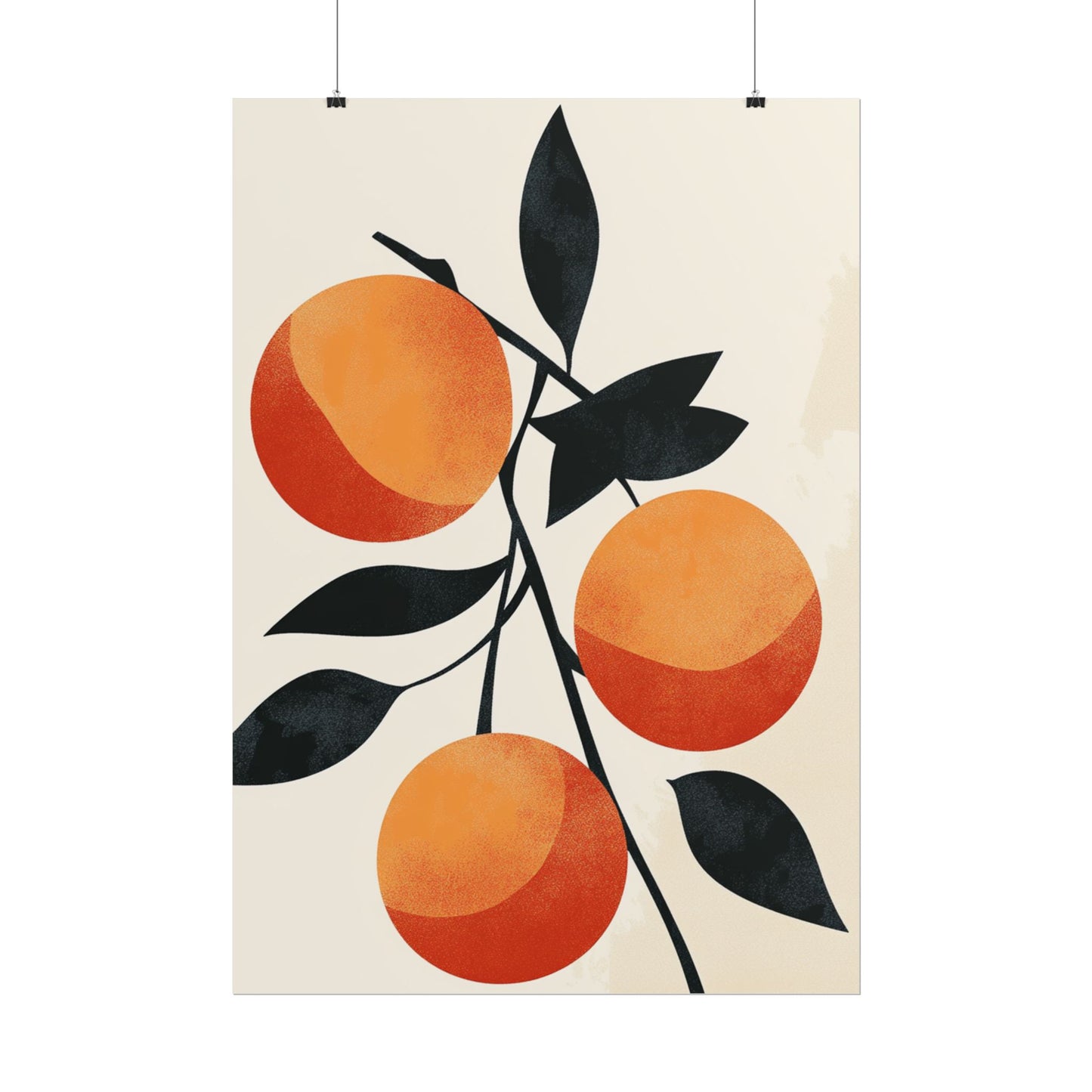 Orange Orchard - Abstract Fruit Illustration