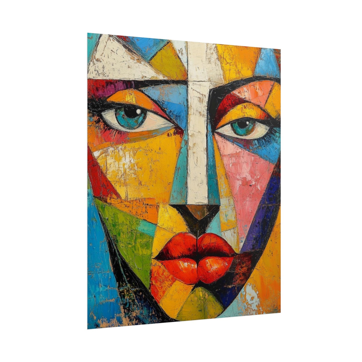 Vibrant Reflections - Abstract Face Art Print