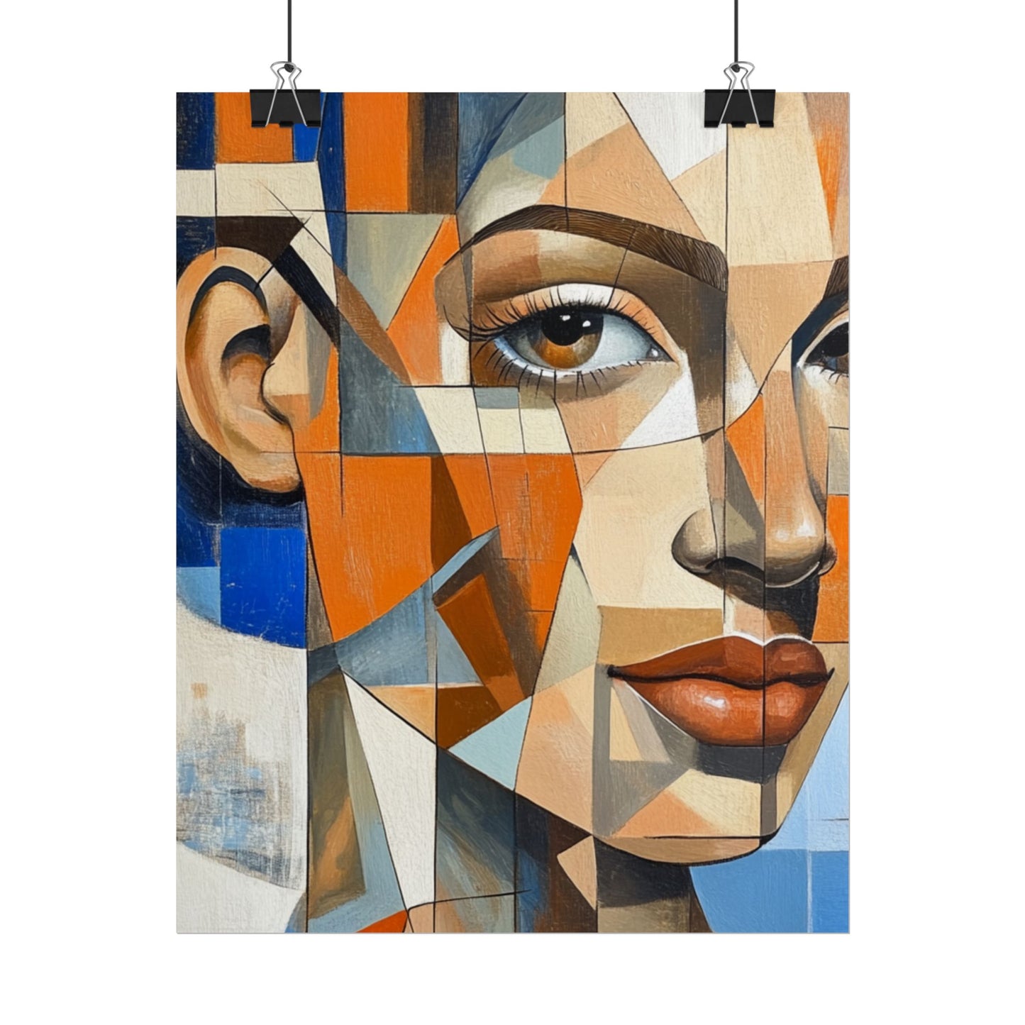 Geometric Harmony - Abstract Portrait Art Print