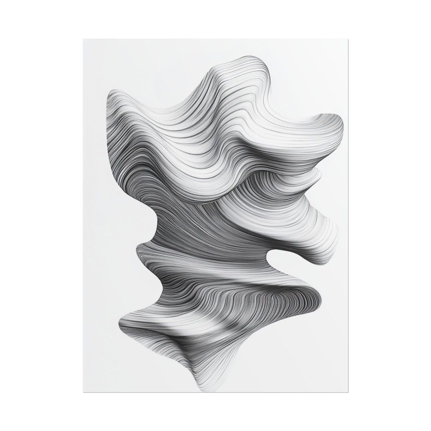 Flow of Lines - Abstract Waveform Art