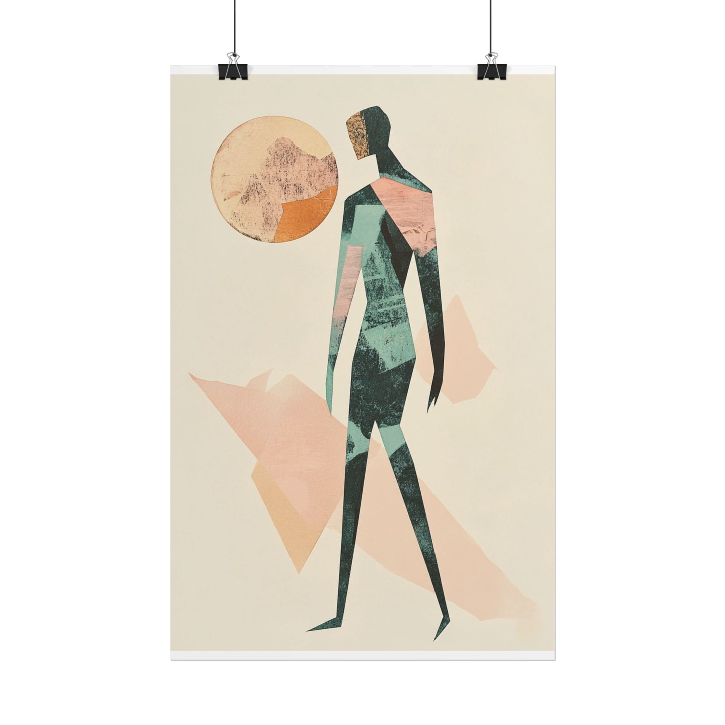 Abstract Wanderer - Minimalist Figurative Art Print