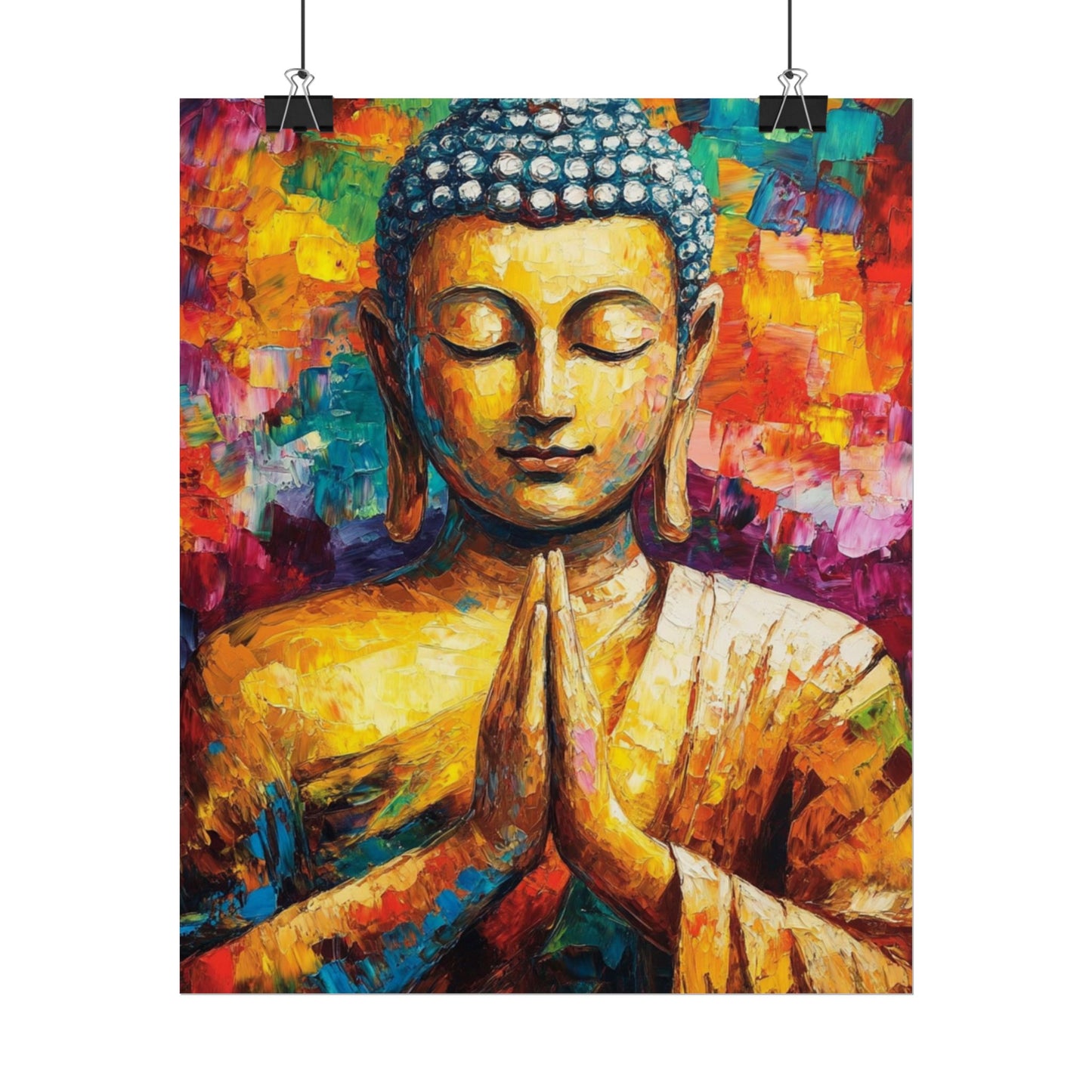 Vibrant Buddha - Abstract Spiritual Art Print