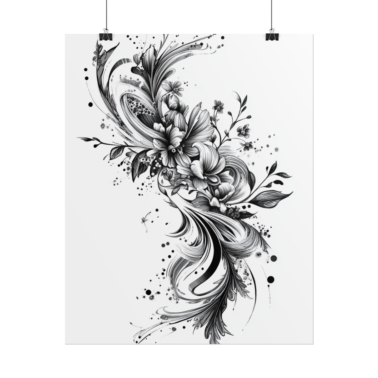 Floral Whirl - Abstract Botanical Art Print