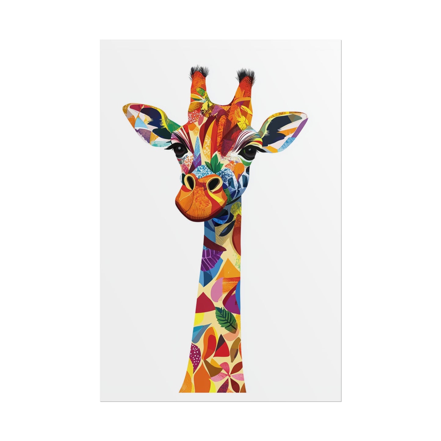 Vibrant Giraffe - Abstract Animal Art Print