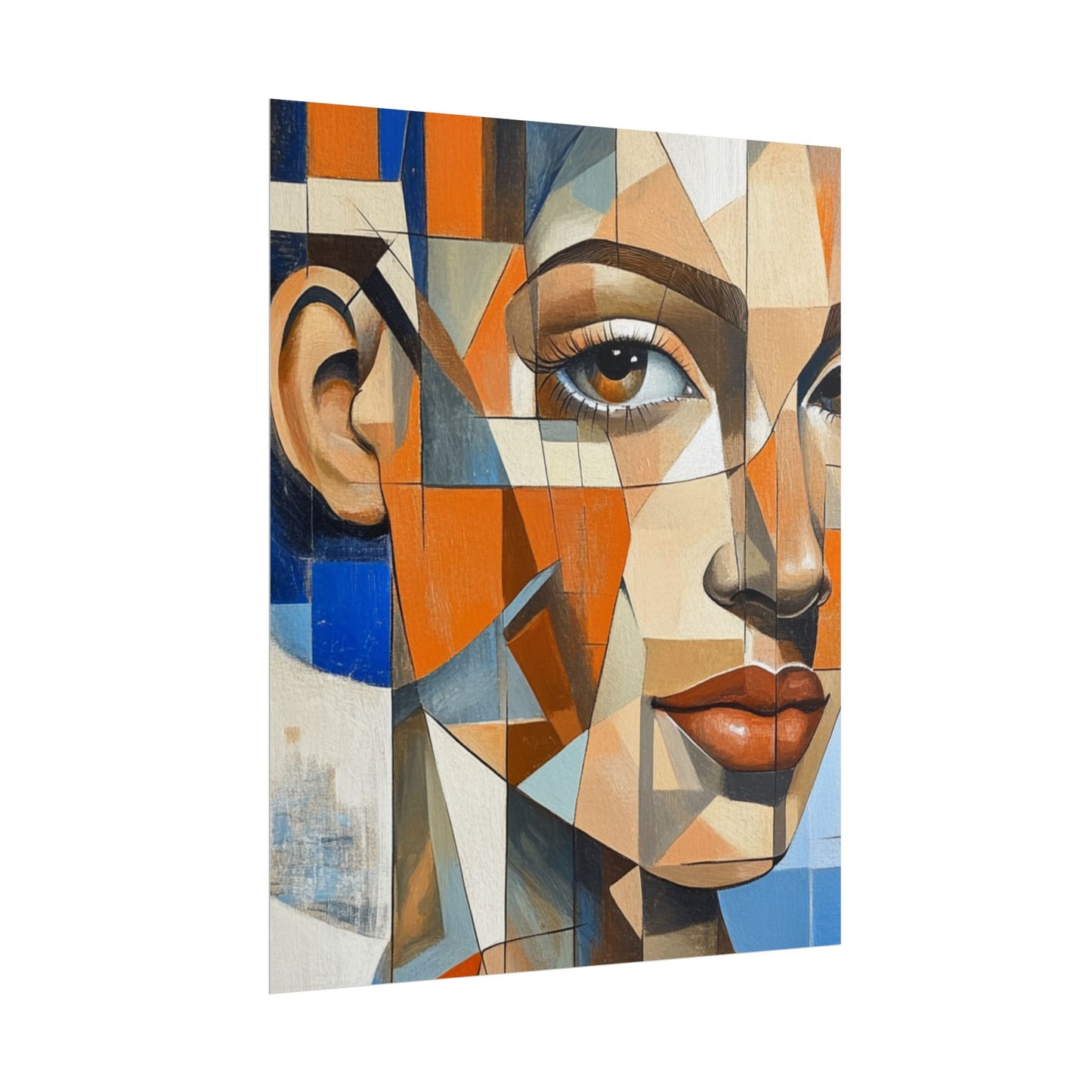 Geometric Harmony - Abstract Portrait Art Print