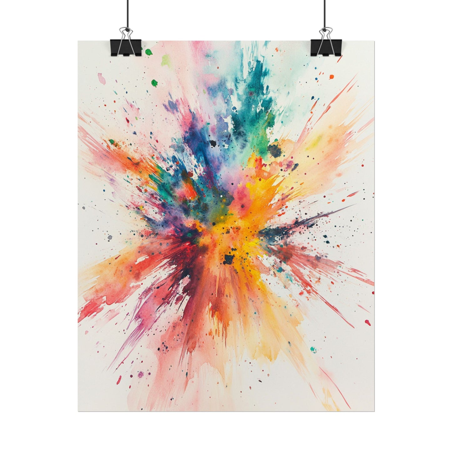 Explosion of Colour - Dynamic Abstract Watercolour Art