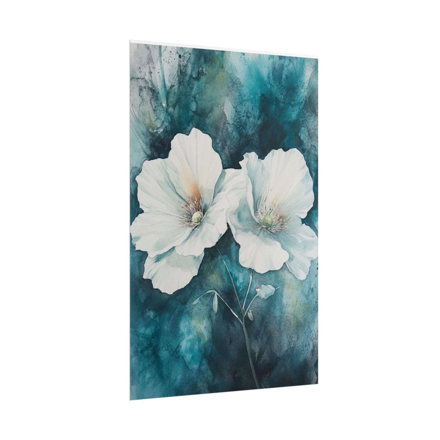 Tranquil Harmony - Abstract Floral Watercolour Art