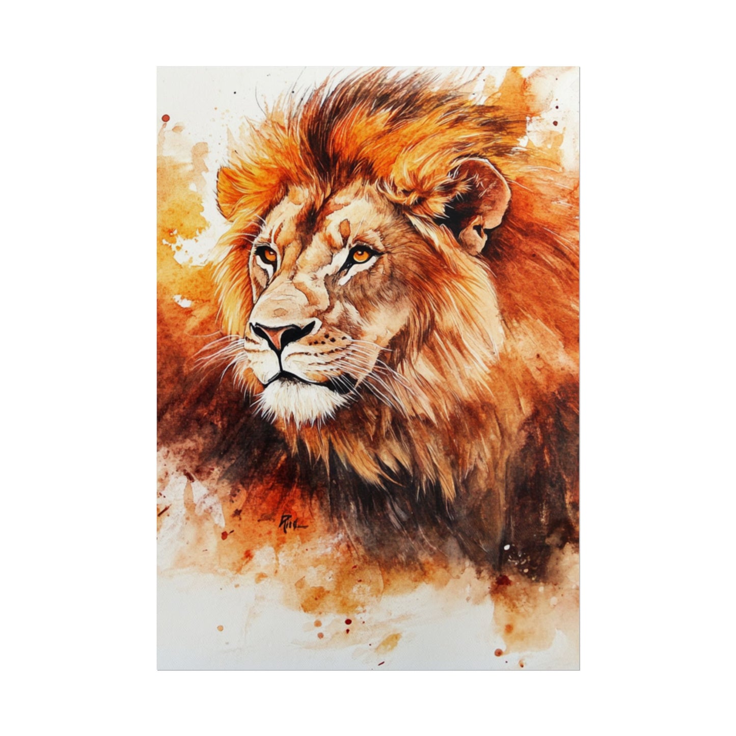 Fierce Elegance - Abstract Lion Art Print