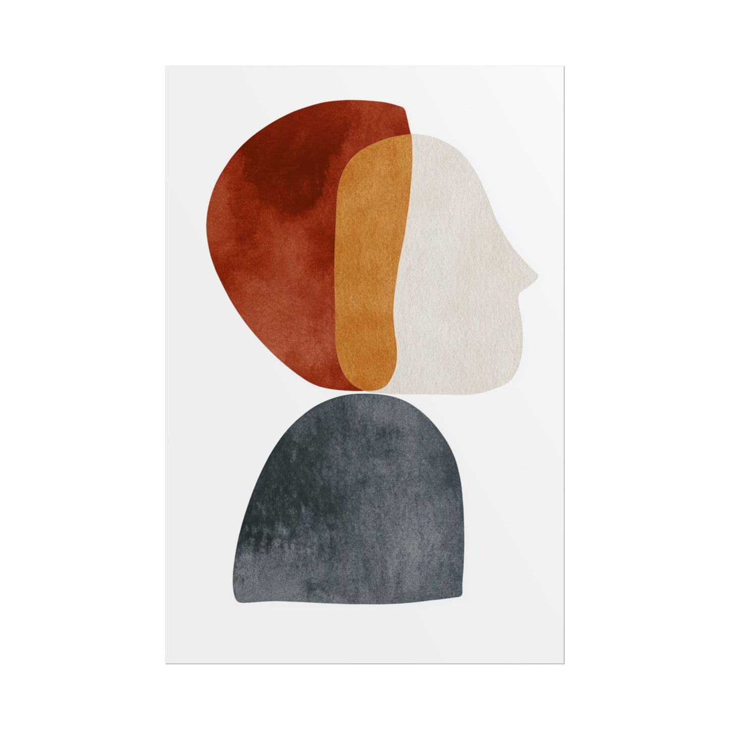 Layers of Thought - Abstract Profile Art Print