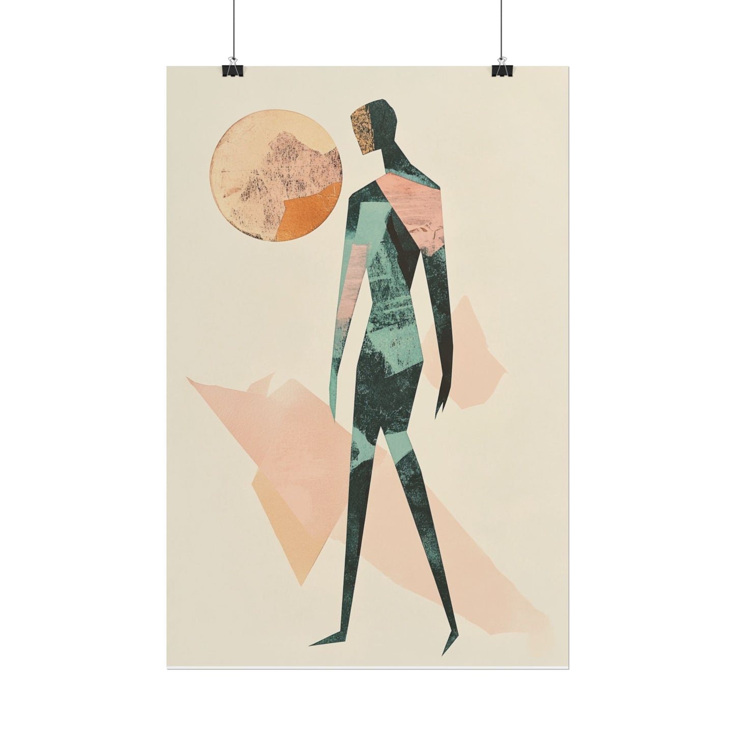 Abstract Wanderer - Minimalist Figurative Art Print