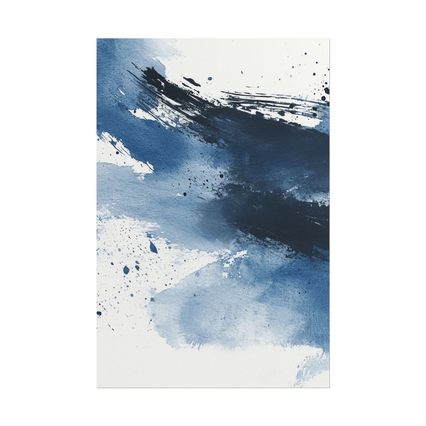 Midnight Blue - Abstract Watercolour Print