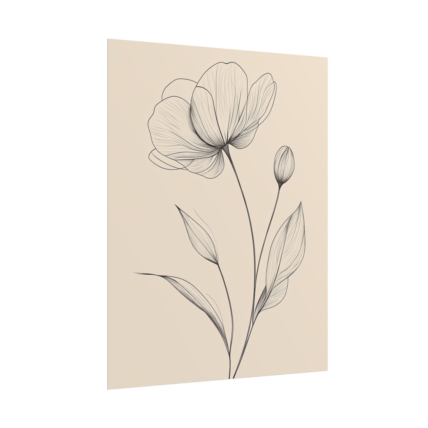 Elegant Bloom - Minimalist Floral Line Art