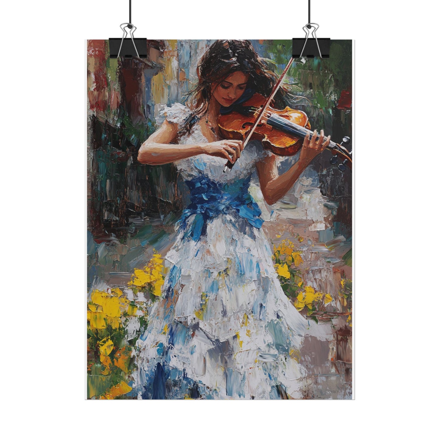 Melody in Motion - Impressionist Violinist Art Print