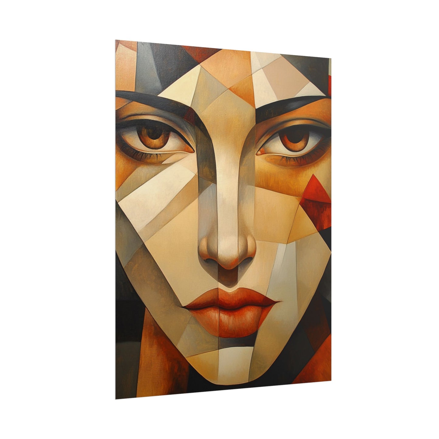 Facets of Emotion - Abstract Geometric Portrait Art Print